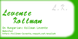 levente kollman business card